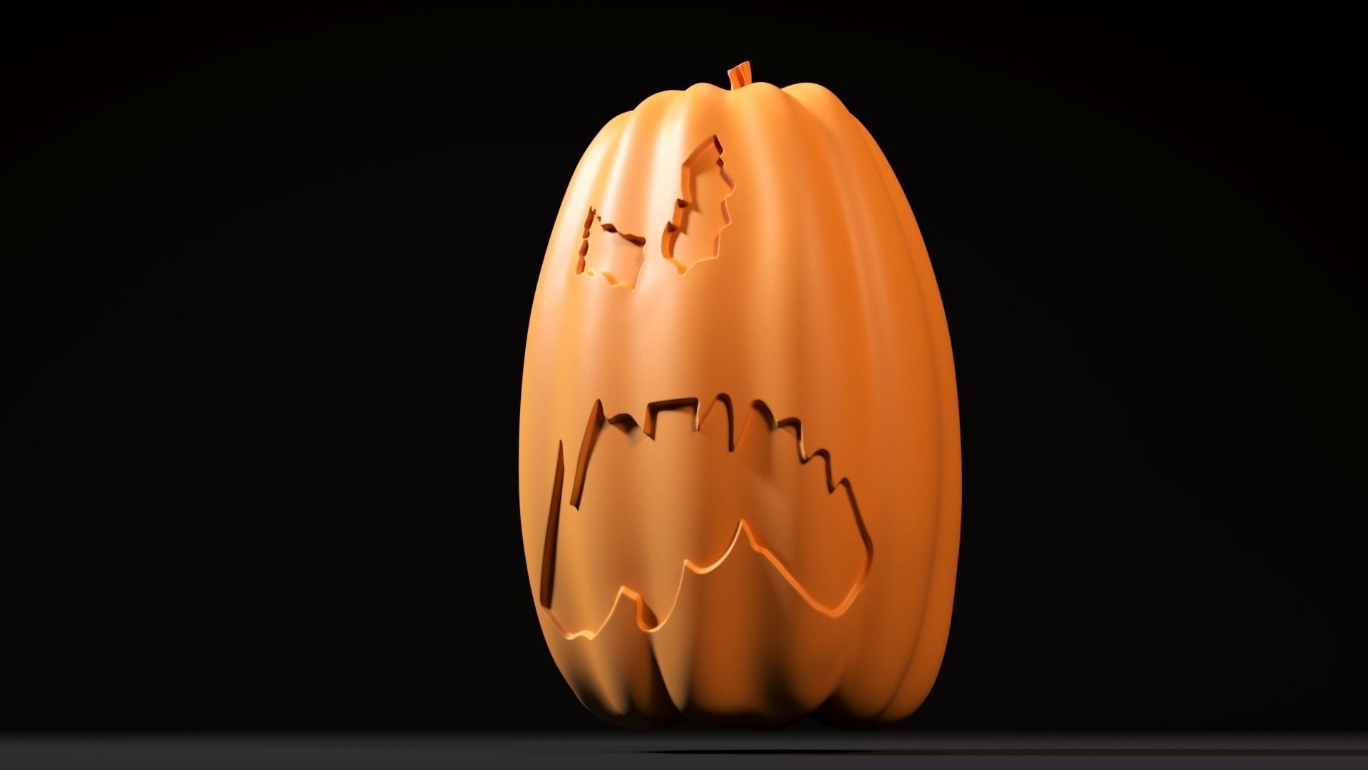 Halloween pumpkin 3D print model_19