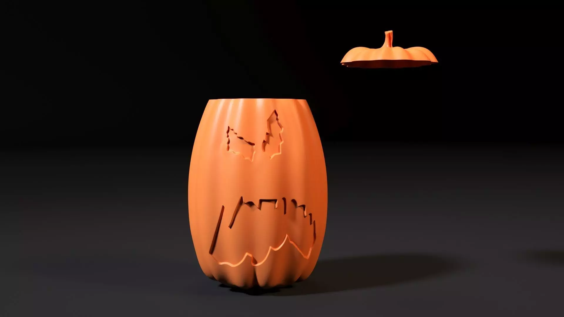Halloween pumpkin 3D print model_0