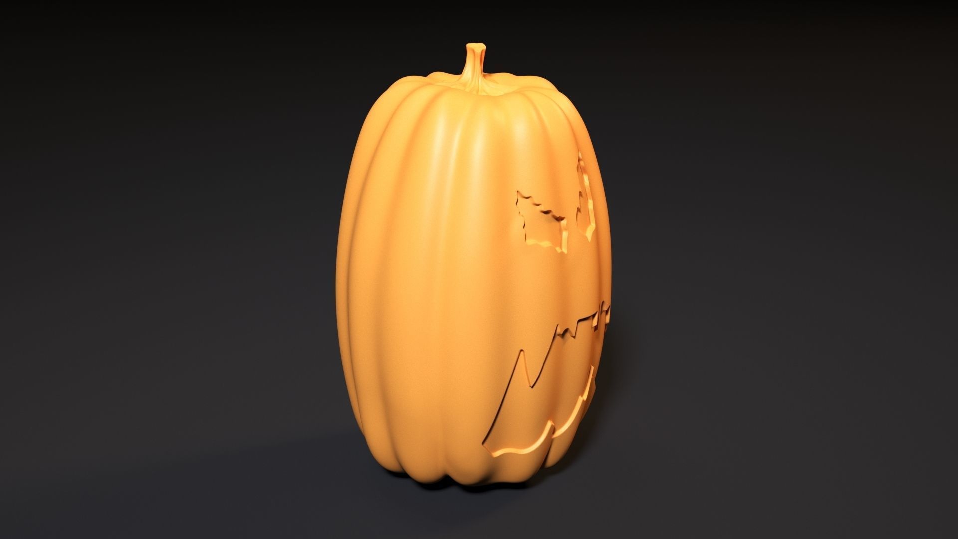 Halloween pumpkin 3D print model_17