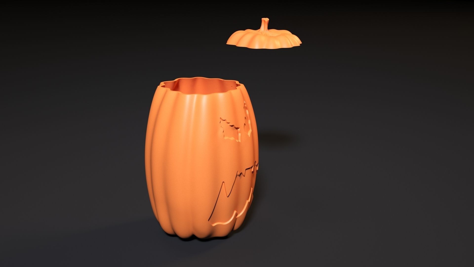 Halloween pumpkin 3D print model_8