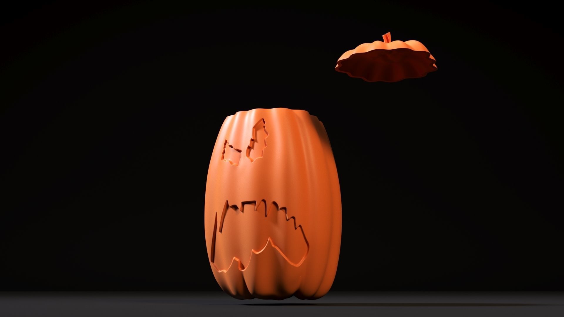 Halloween pumpkin 3D print model_10
