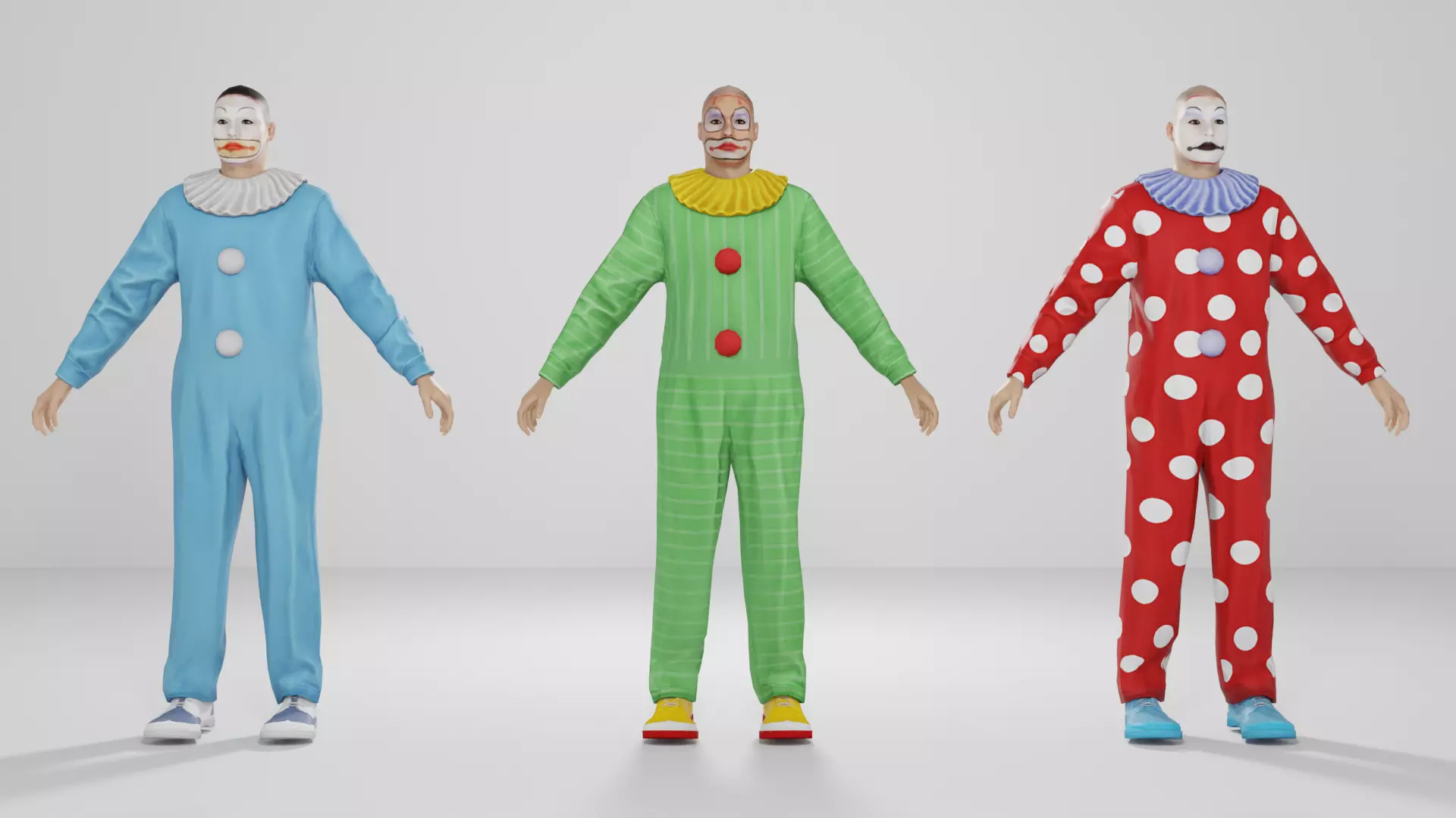 Clown Pack Low-poly 3D model_0