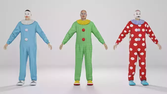 Clown Pack Low-poly 3D model