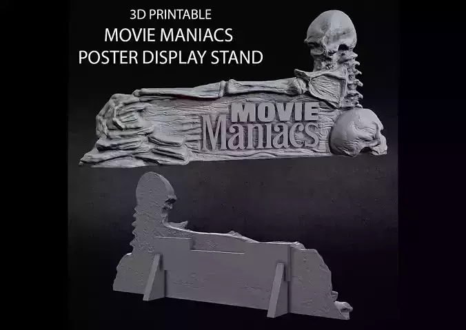 3D PRINTABLE MOVIE MANIACS SMALL POSTER STAND
