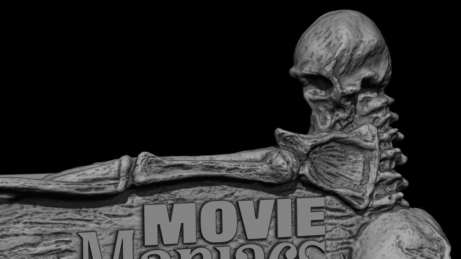 3D PRINTABLE MOVIE MANIACS SMALL POSTER STAND 3D print model_12