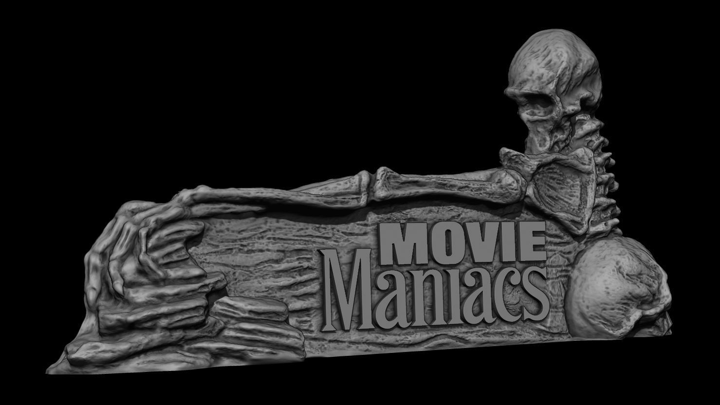 3D PRINTABLE MOVIE MANIACS SMALL POSTER STAND 3D print model_6