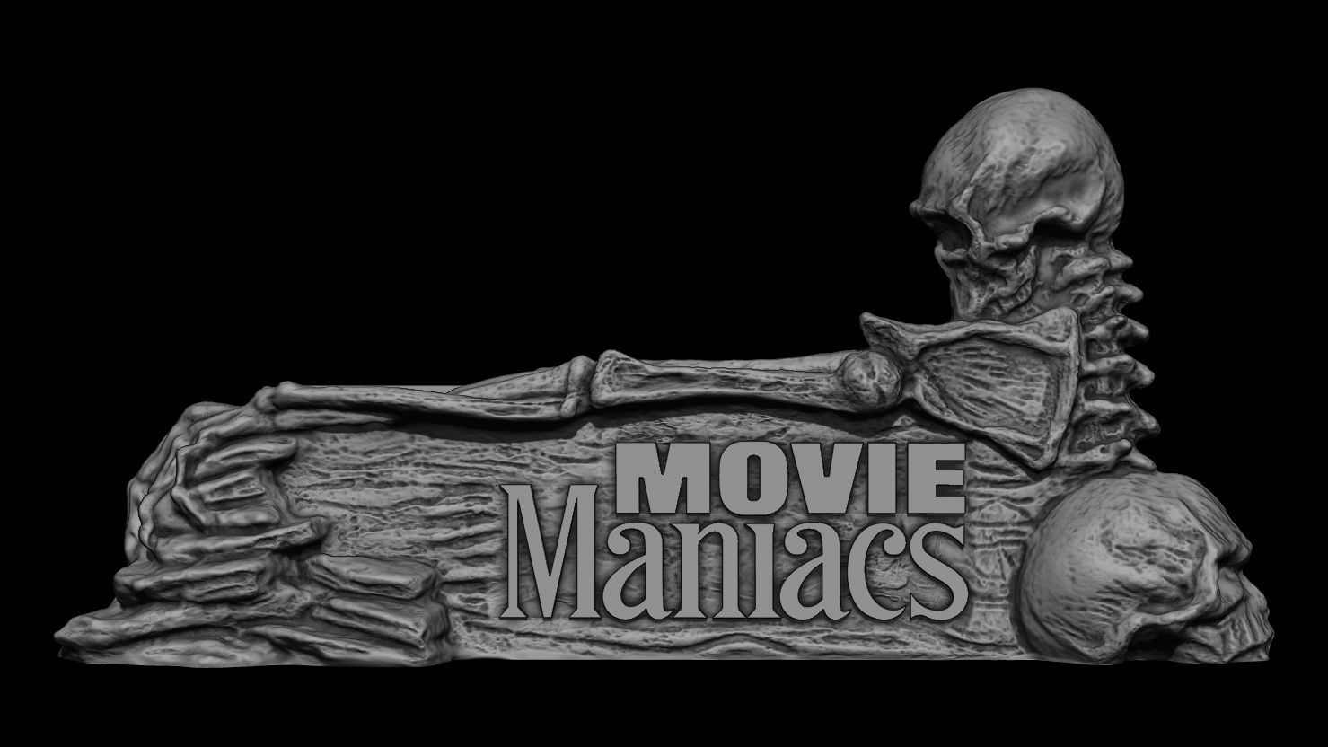 3D PRINTABLE MOVIE MANIACS SMALL POSTER STAND 3D print model_2