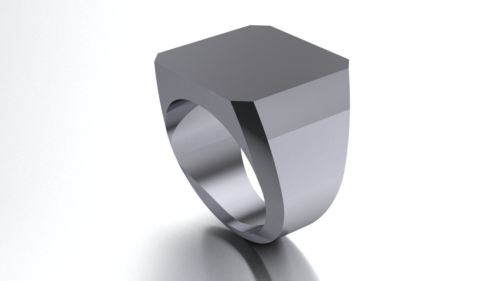 17 mm Signet Ring Eamradshape Pritable model 3dmodel US 7 3D print model_3