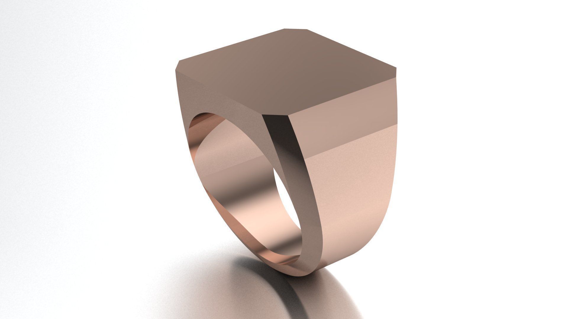 17 mm Signet Ring Eamradshape Pritable model 3dmodel US 7 3D print model_2