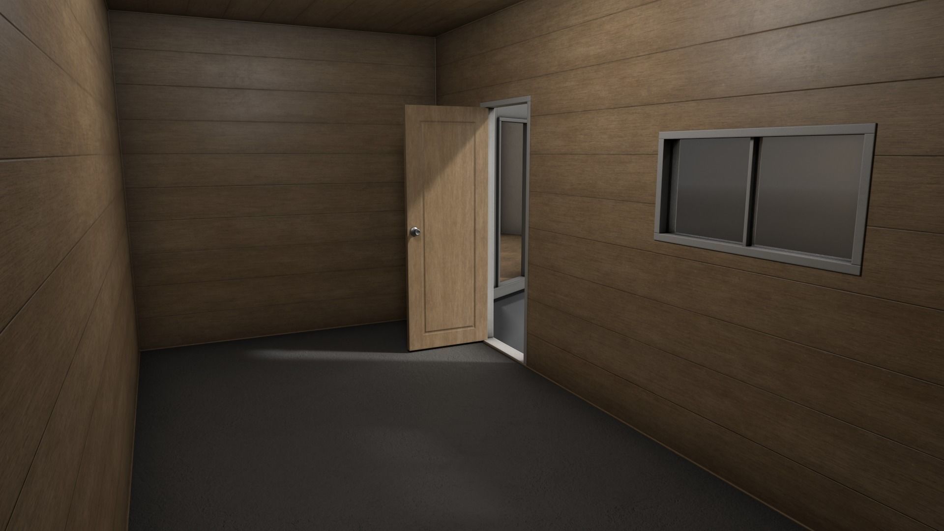 PBR Container House BB 20ft V1 Low-poly 3D model_17