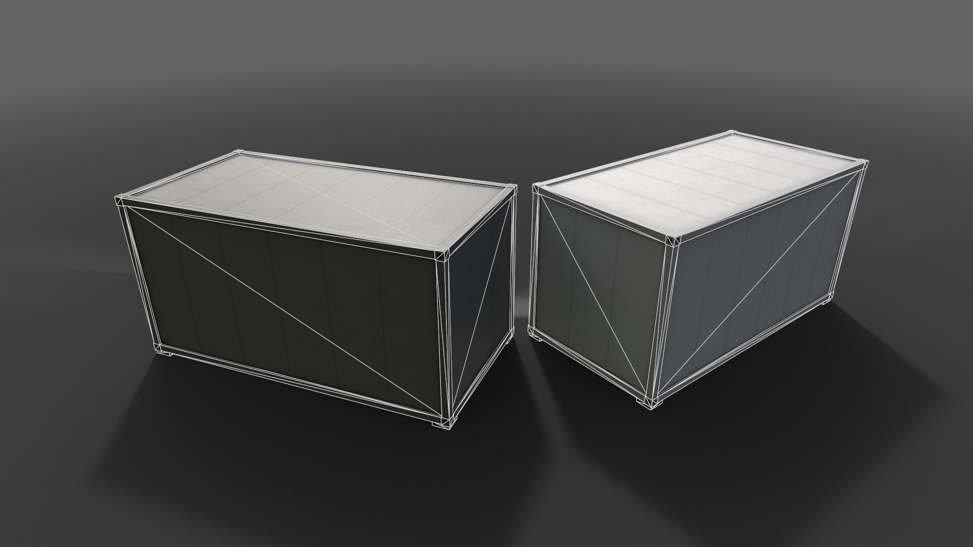 PBR Container House BB 20ft V1 Low-poly 3D model_21