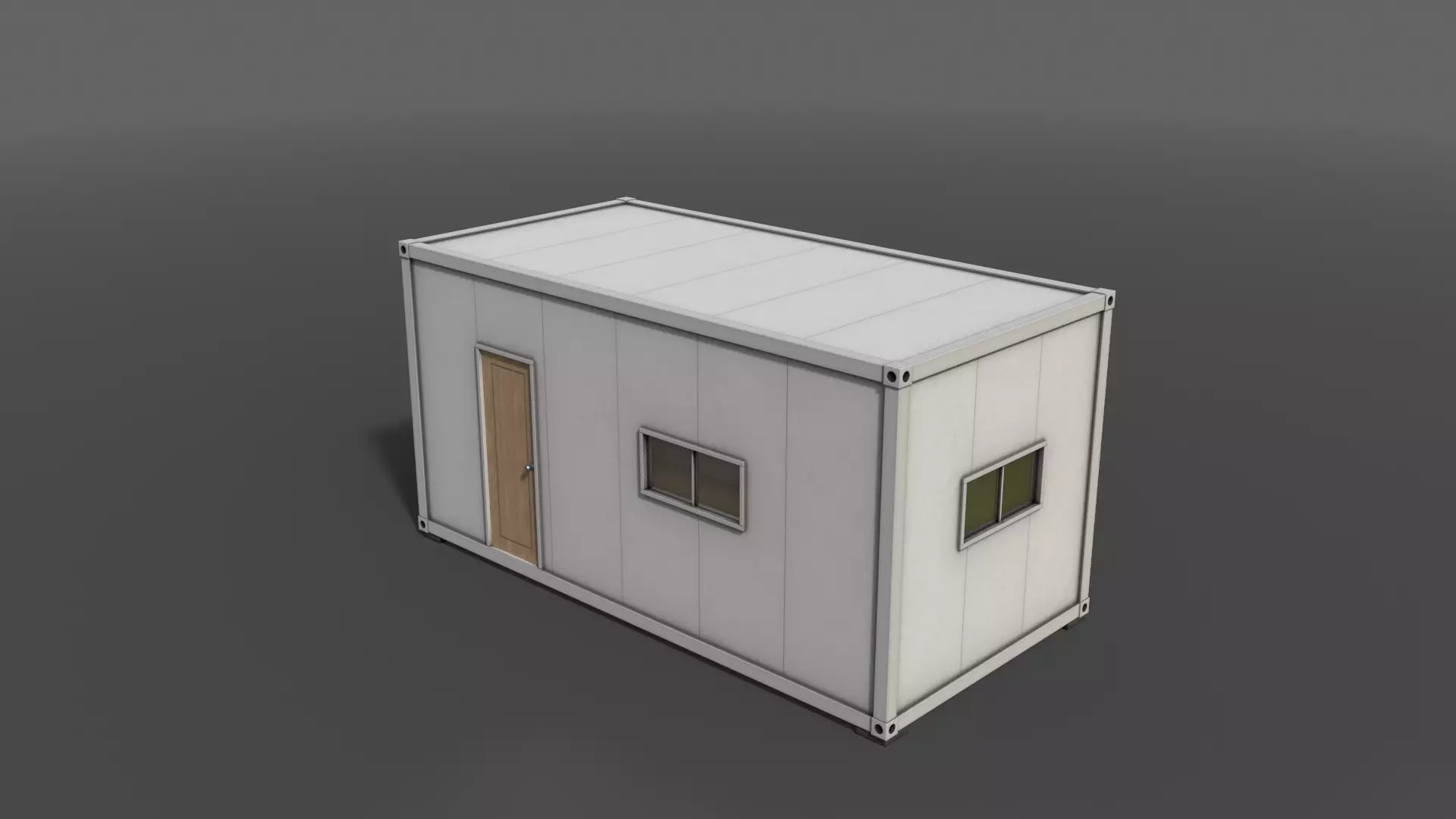 PBR Container House BB 20ft V1 Low-poly 3D model_0