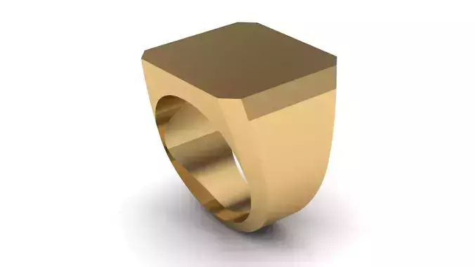 18 mm Signet Ring Eamradshape Pritable model 3dmodel US 7
