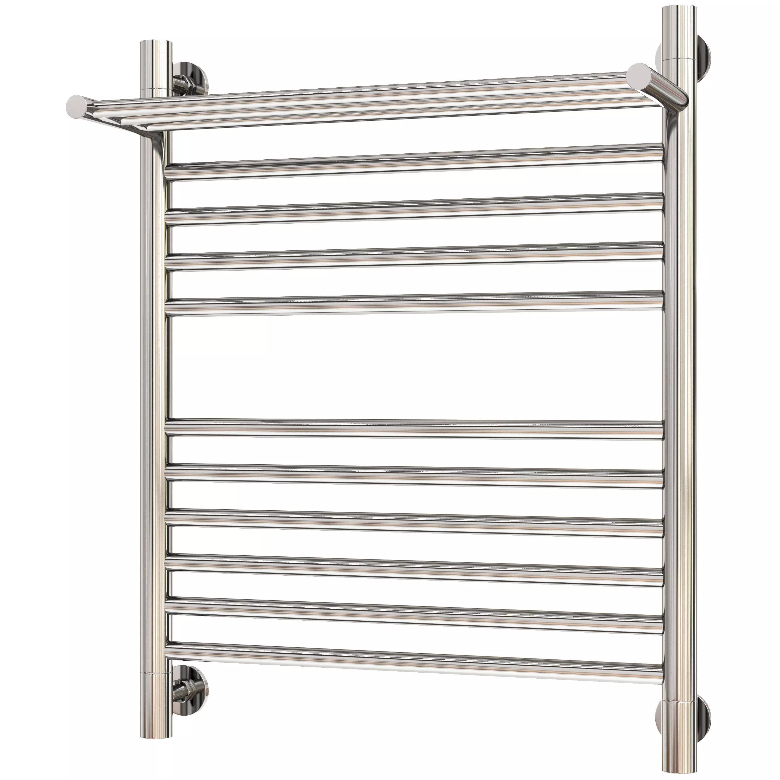 Water heated towel rail Sunerzha Bogema 60x50 with shelf straigh 3D model_0