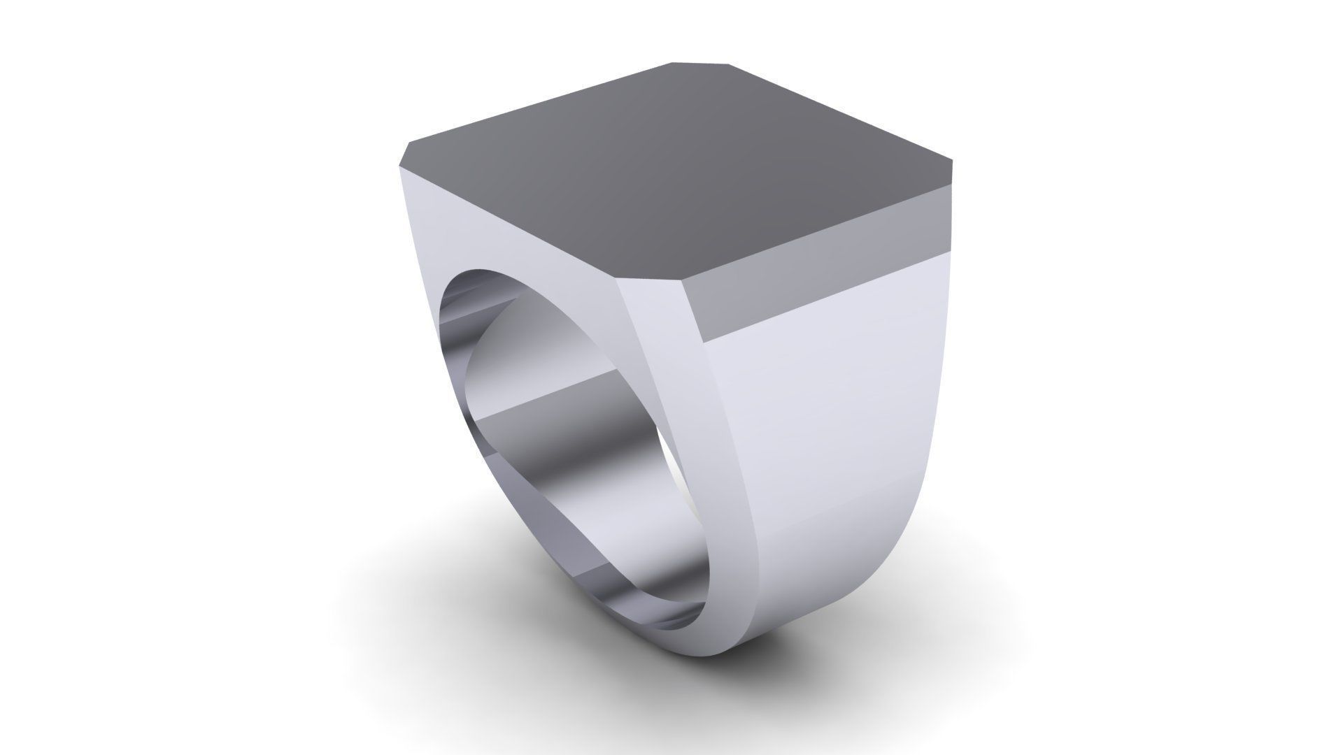19 mm Signet Ring Eamradshape Pritable model 3dmodel US 7 3D print model_2