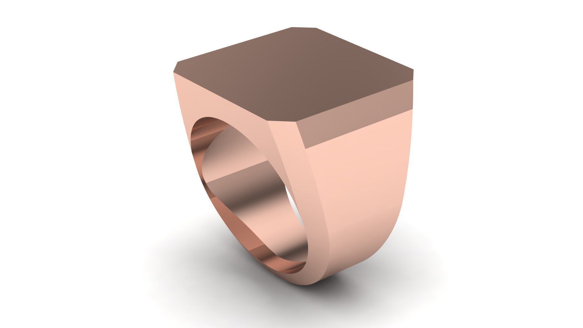 19 mm Signet Ring Eamradshape Pritable model 3dmodel US 7 3D print model_1