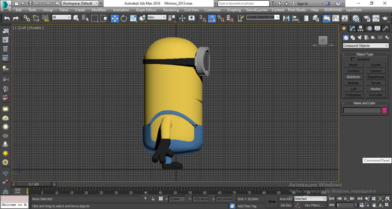 Minions Low-poly 3D model_4