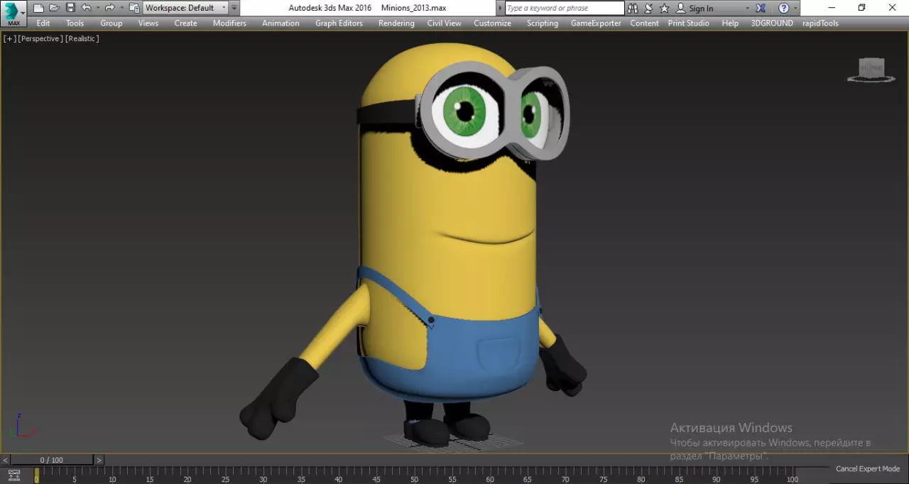 Minions Low-poly 3D model_0