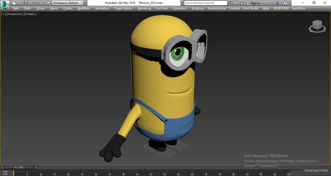 Minions Low-poly 3D model_5