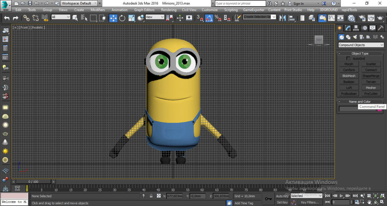 Minions Low-poly 3D model_2