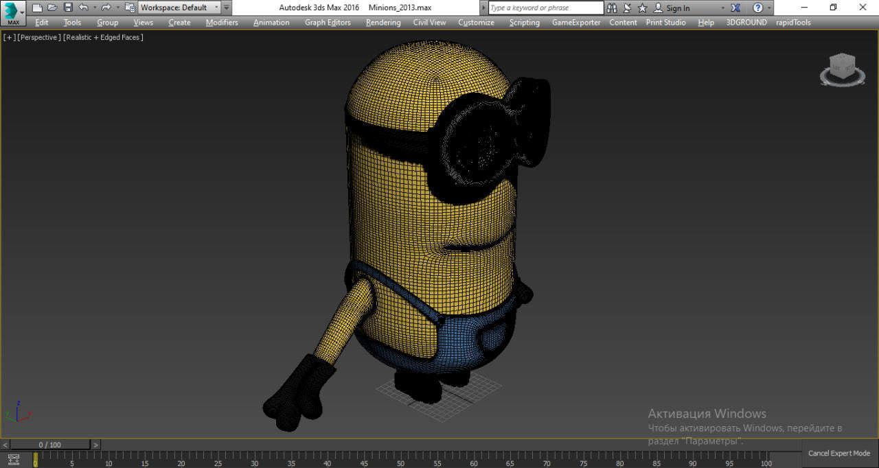 Minions Low-poly 3D model_6