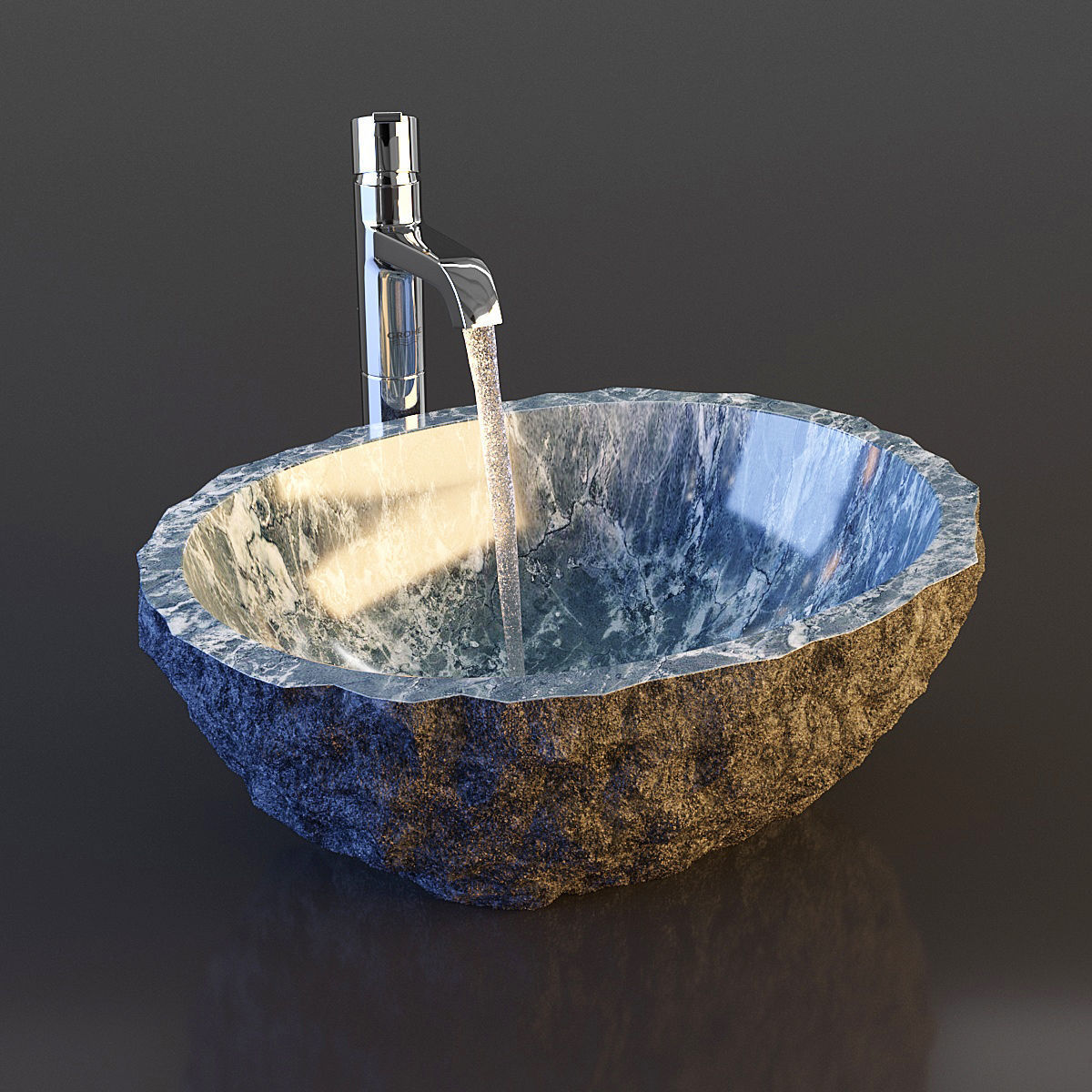 Marble sink 3D model_1