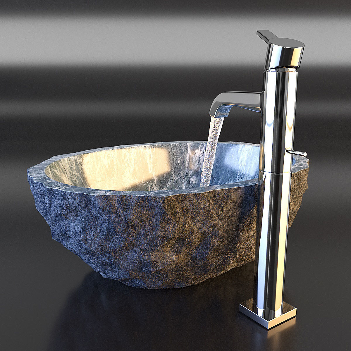 Marble sink 3D model_3