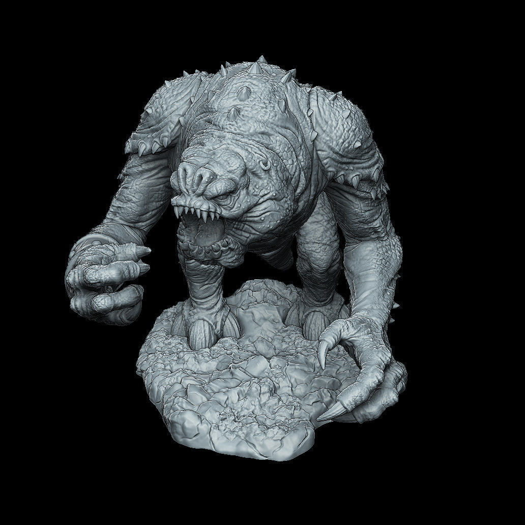 Rancor from Return Of The Jedi - 3D Printable 3D print model_6