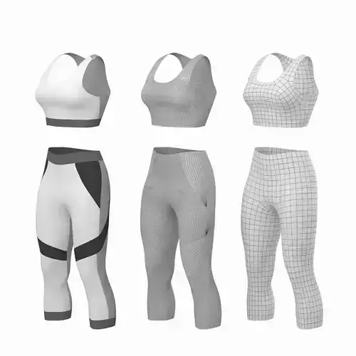 Woman Sportswear 05 Base Mesh Design Kit 3D model