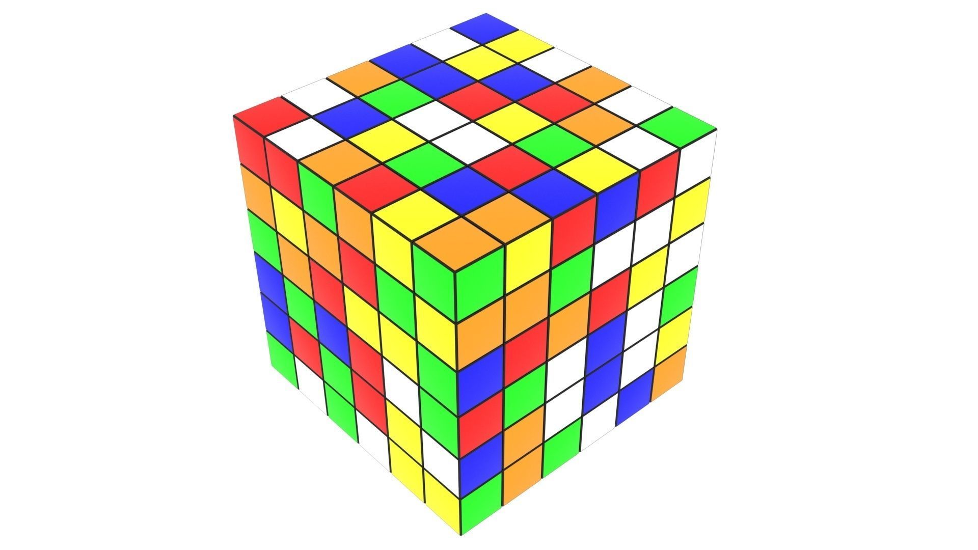 Rubiks Cube 6x6x6 3D model_3