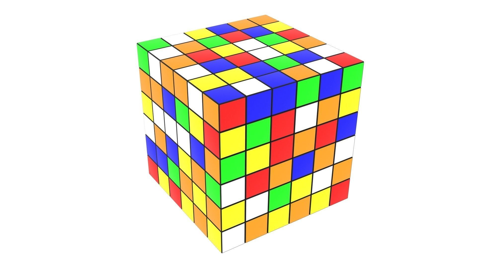 Rubiks Cube 6x6x6 3D model_1