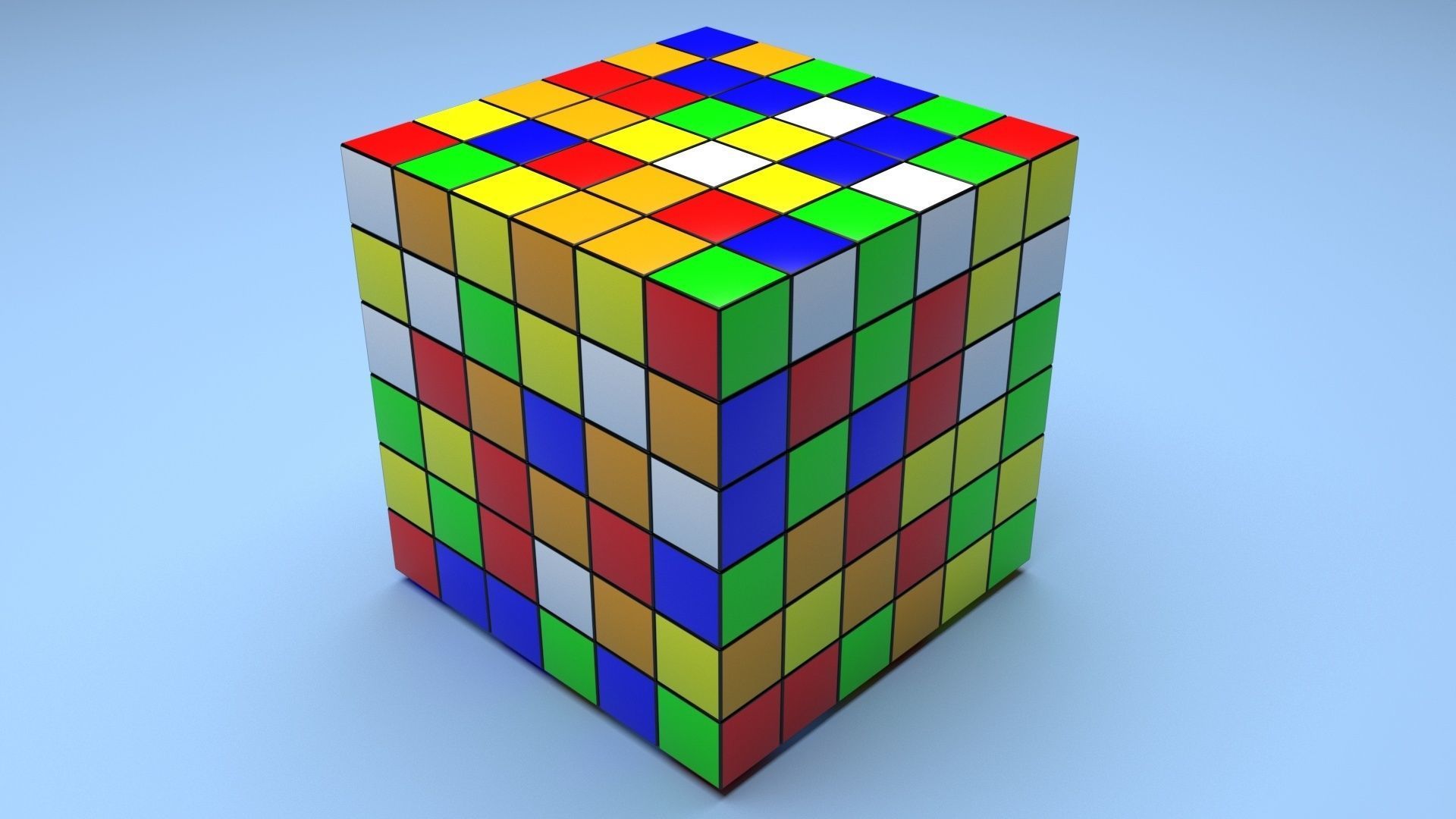 Rubiks Cube 6x6x6 3D model_16