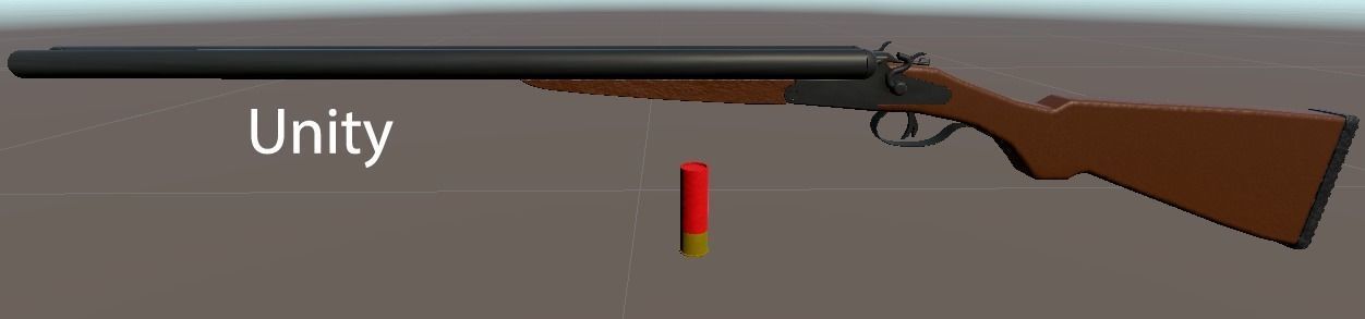 Double-barreled shotgun Free low-poly 3D model_9