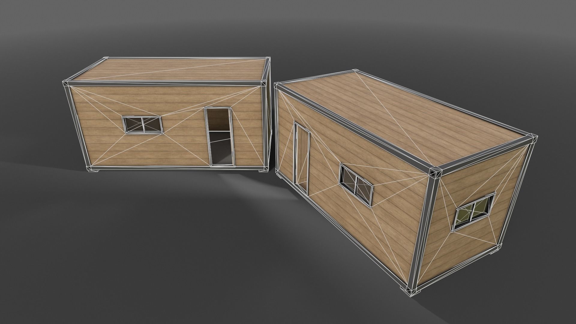 PBR Container House BC 20ft V1 Low-poly 3D model_12