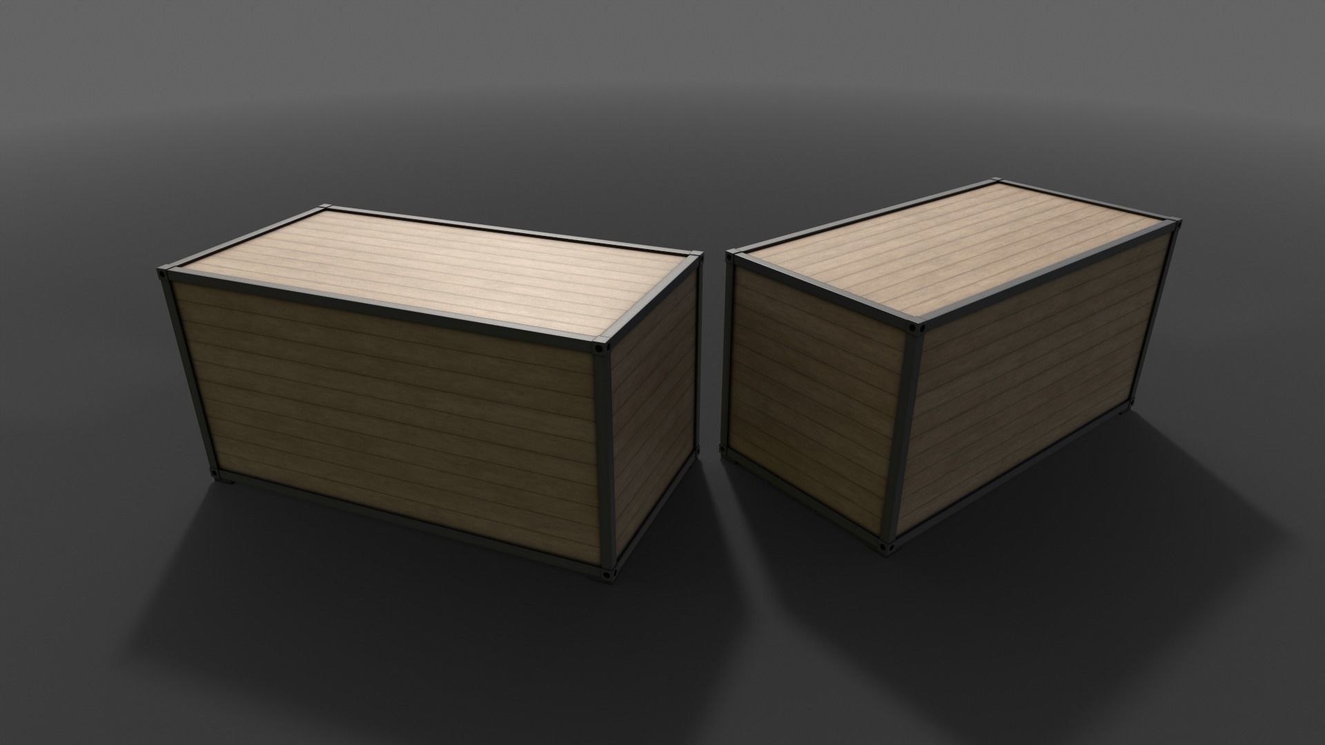 PBR Container House BC 20ft V1 Low-poly 3D model_19