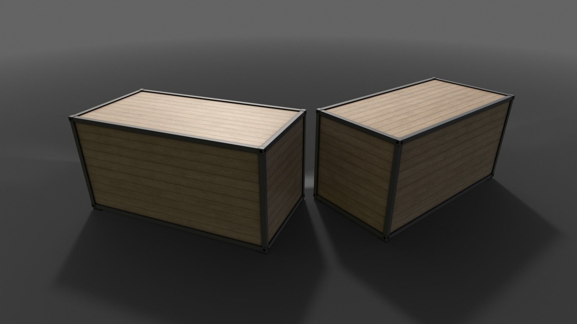 PBR Container House BC 20ft V1 Low-poly 3D model_20