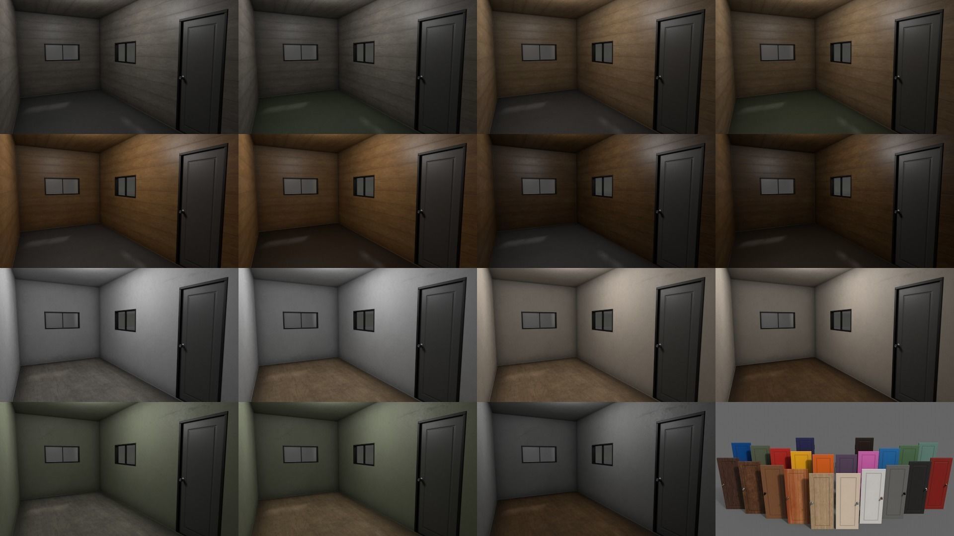 PBR Container House BC 20ft V1 Low-poly 3D model_3