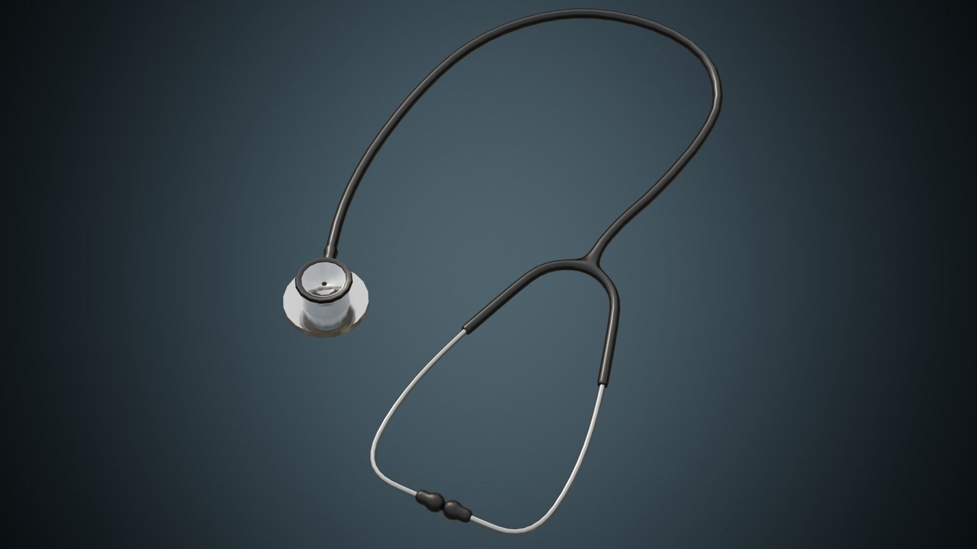 Stethoscope 1A Low-poly 3D model_2
