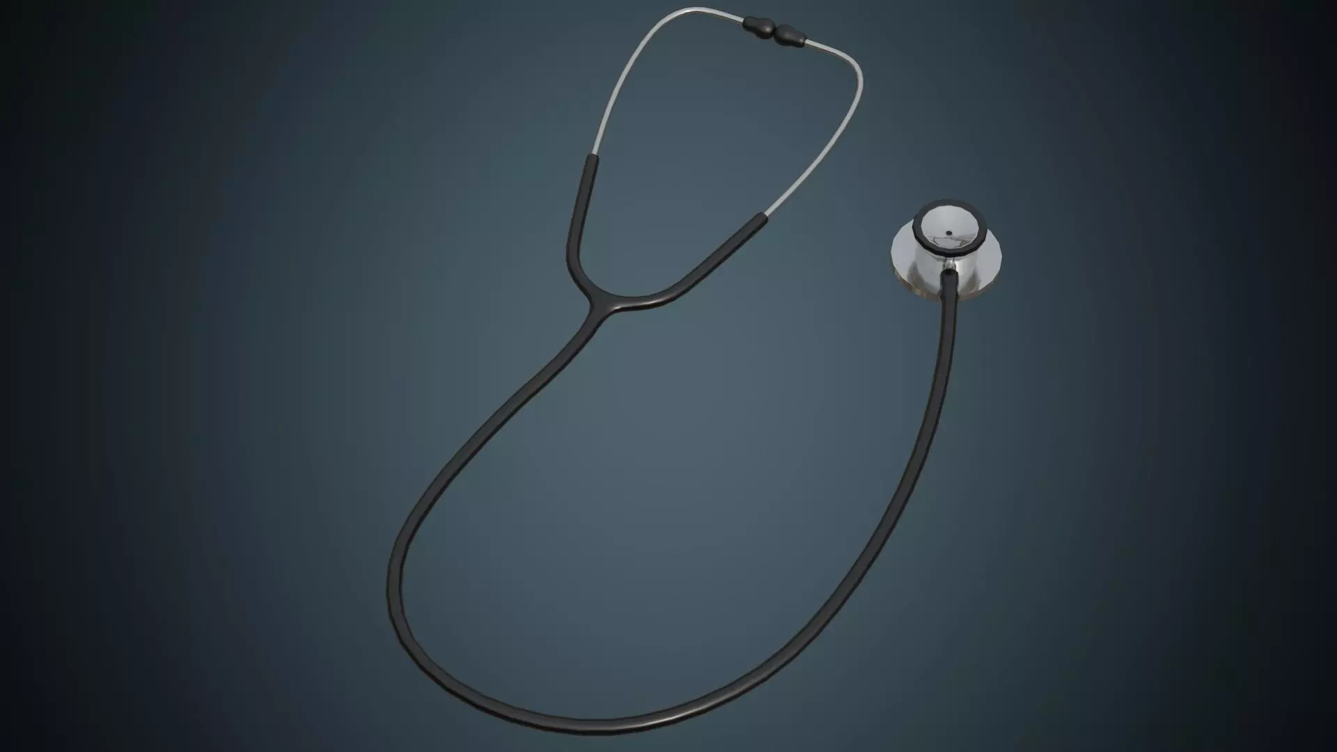 Stethoscope 1A Low-poly 3D model_0