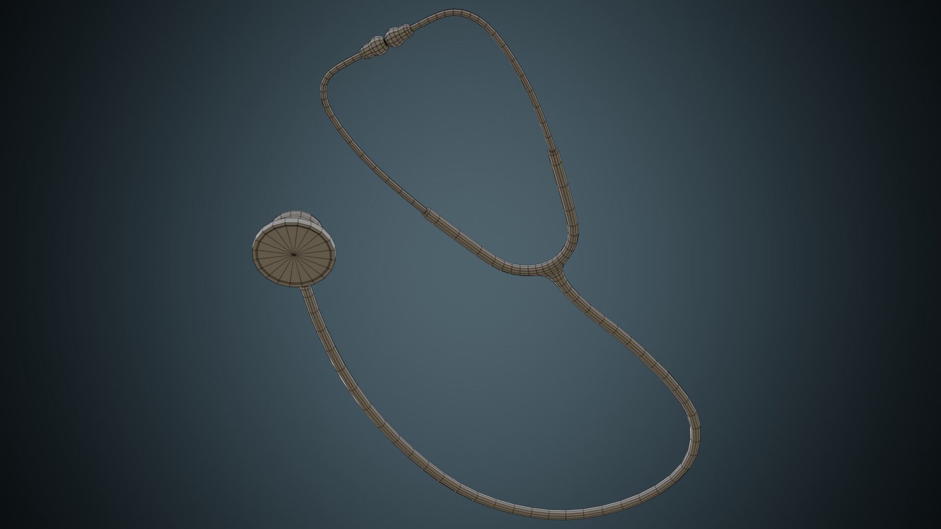 Stethoscope 1A Low-poly 3D model_6