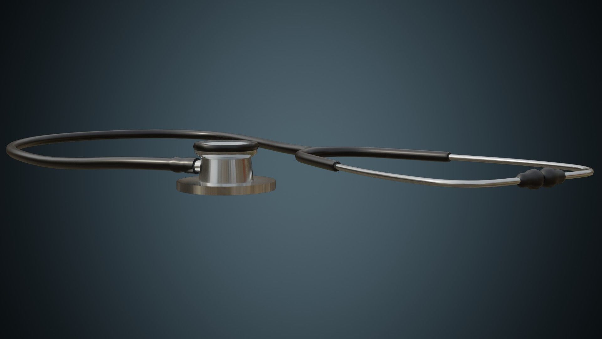 Stethoscope 1A Low-poly 3D model_3