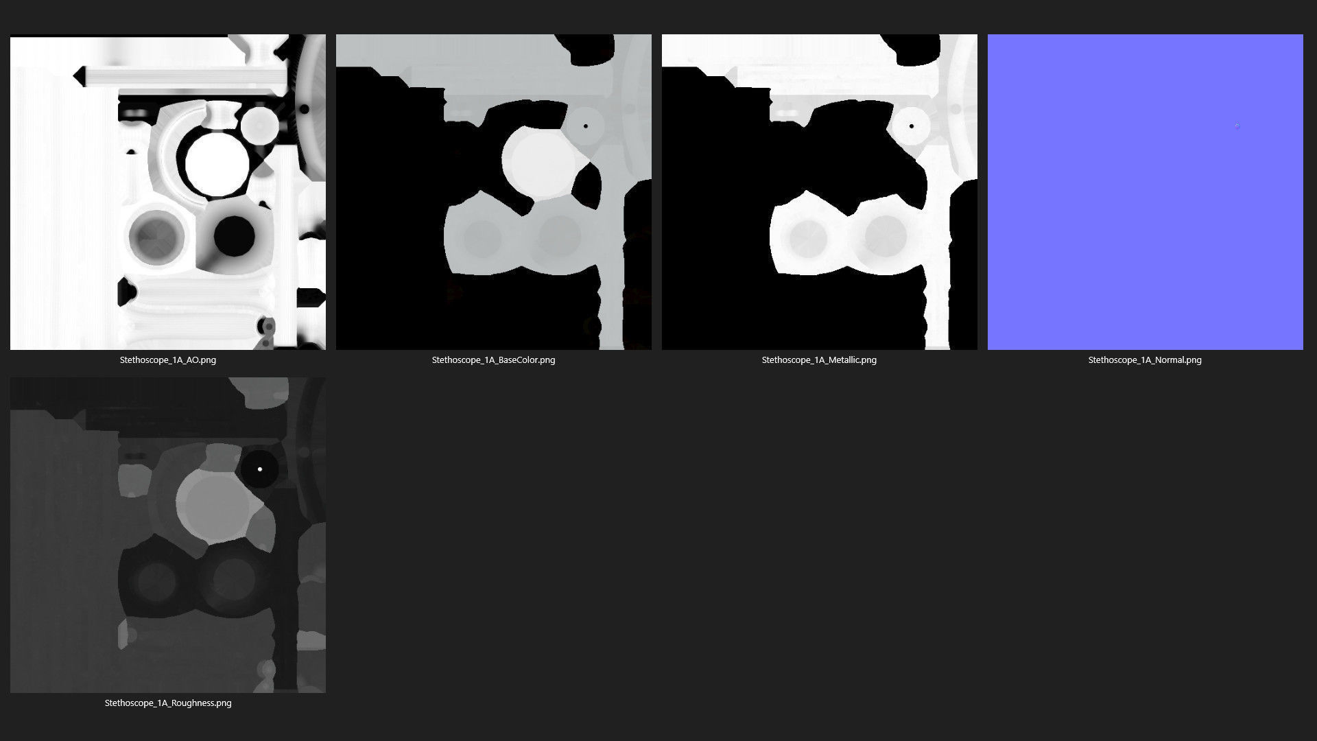 Stethoscope 1A Low-poly 3D model_8