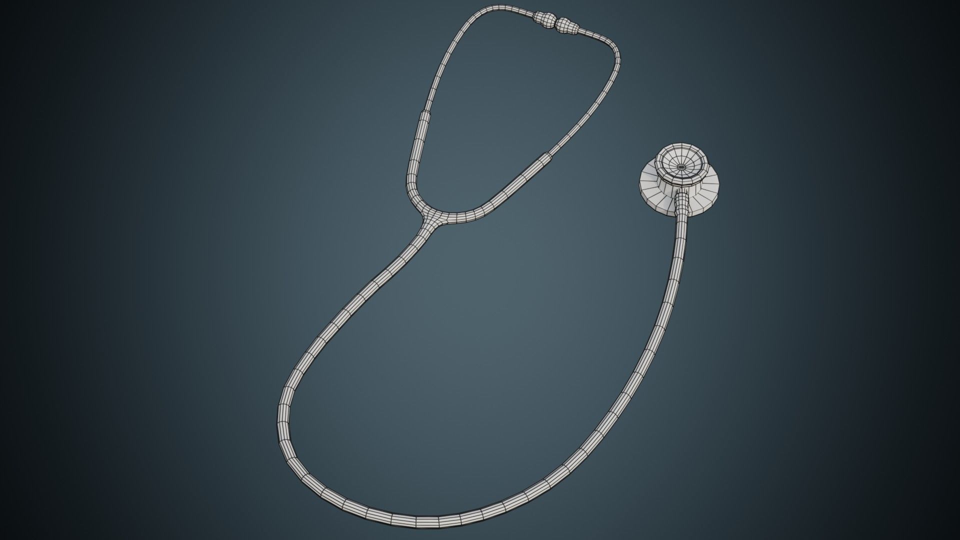 Stethoscope 1A Low-poly 3D model_5