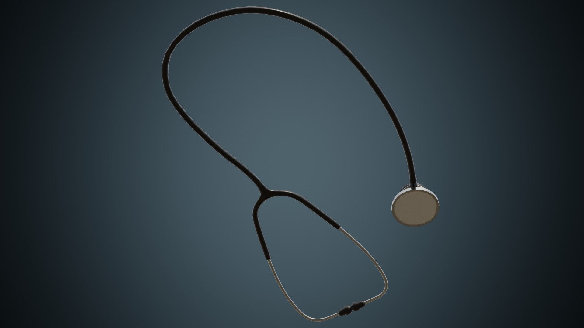 Stethoscope 1A Low-poly 3D model_4