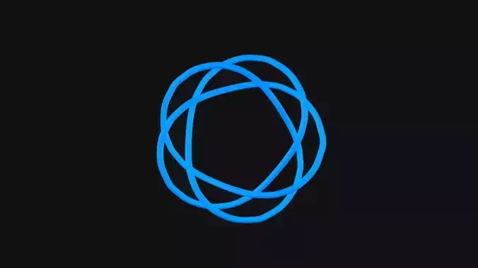 Torus Knot 7 Low-poly 3D model