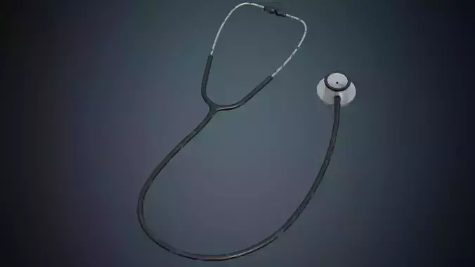 Stethoscope 1B Low-poly 3D model