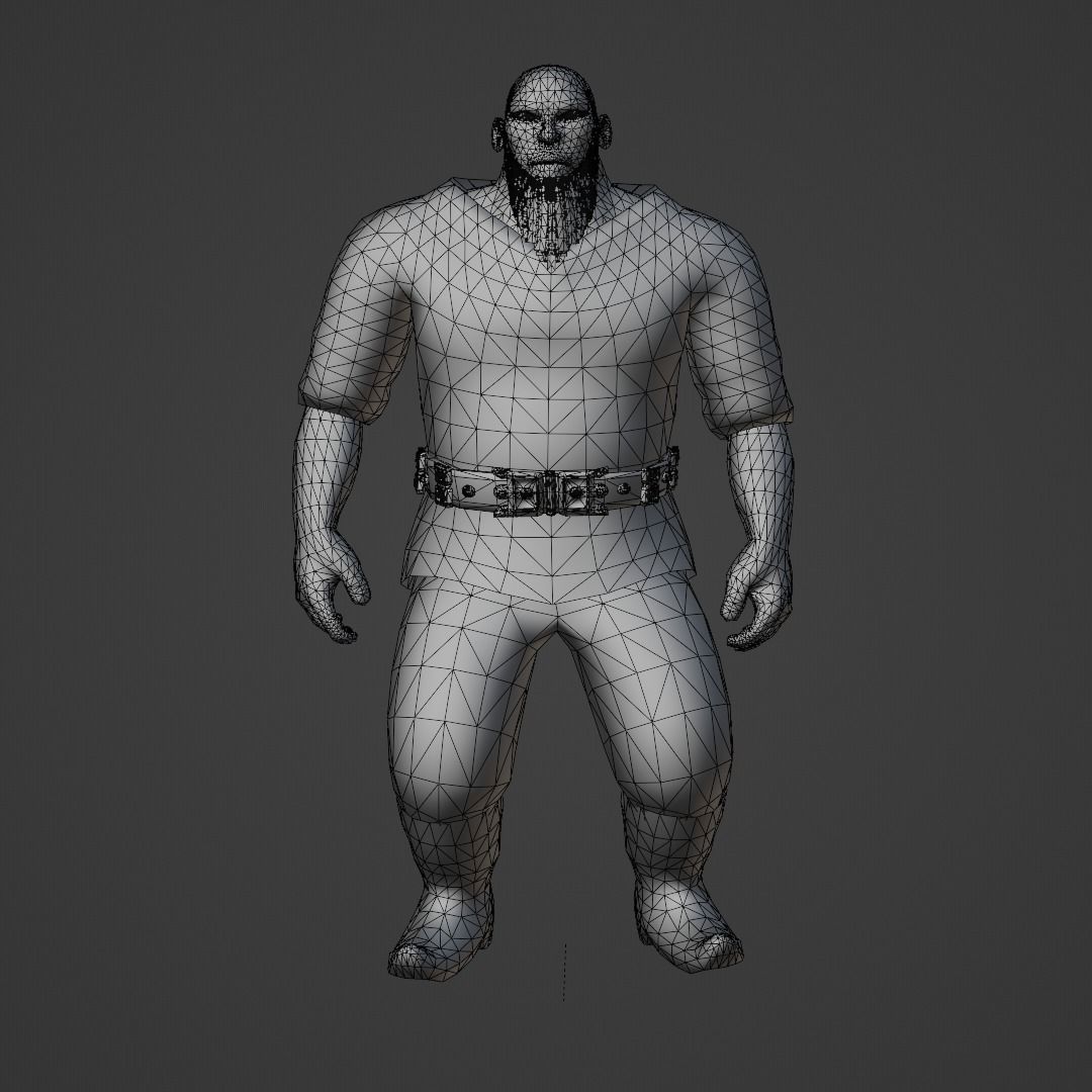 Kartkojak Character Animated Low-poly 3D model_6