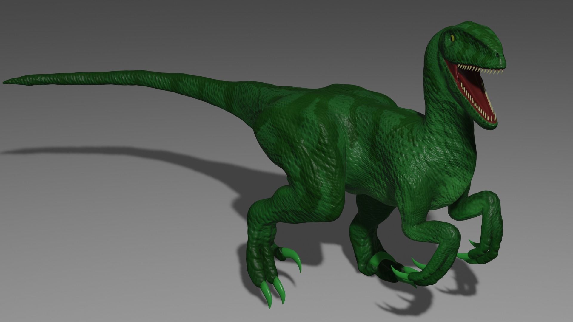 Velociraptor Low-poly 3D model_2