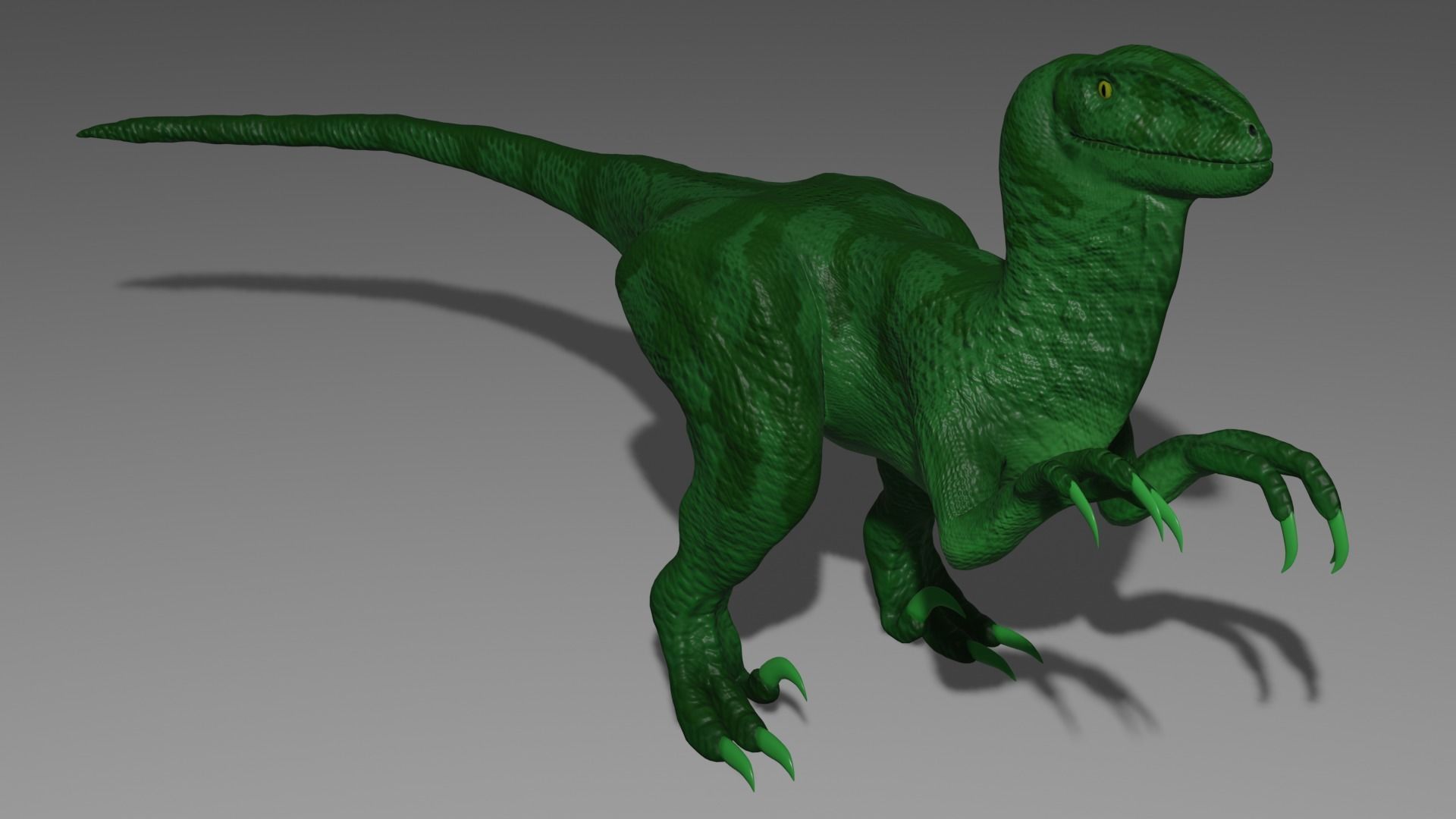 Velociraptor Low-poly 3D model_3