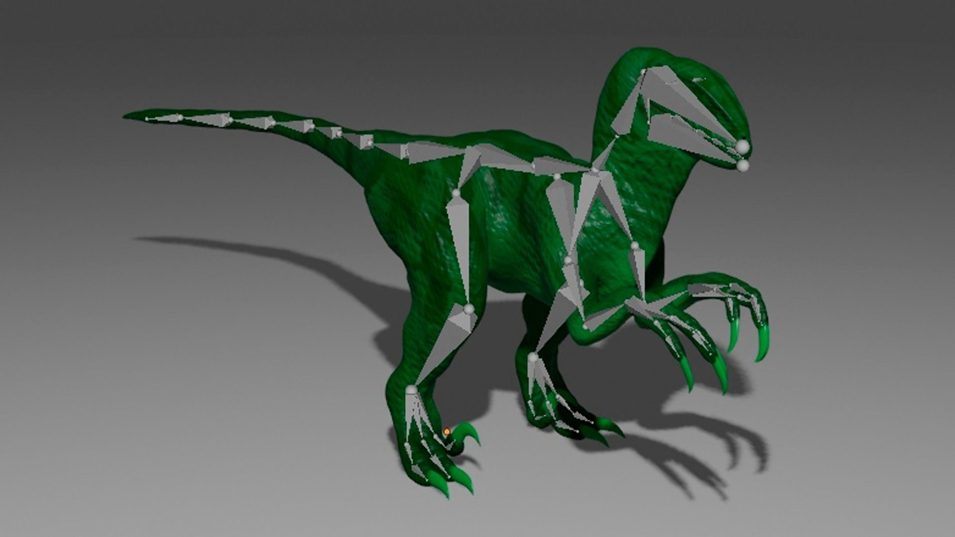 Velociraptor Low-poly 3D model_6